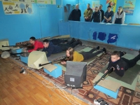 На огневом рубеже юные стрелки ВПК «Сокол» МБОУ Тамбовской СОШ