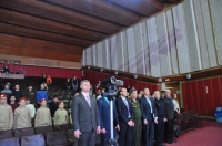 Акция &laquo;День призывника&raquo; началась с гимна с вноса флагов Российской Федерации, Тамбовского района и ДОСААФ России