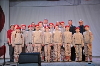 Организаторы акции с учащимися кадетского класса МБОУ Тамбовская СОШ